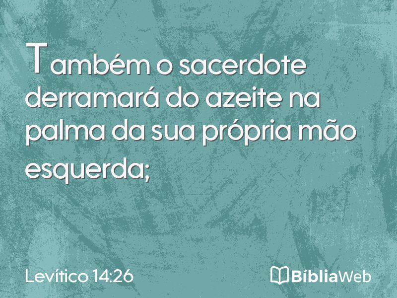 Levítico 14:26 em imagem para compartilhar