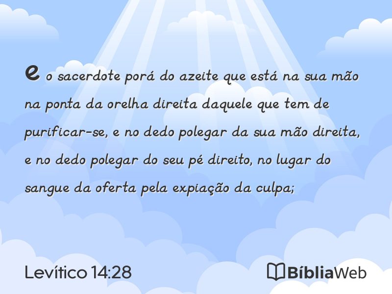 Levítico 14:28 em imagem para compartilhar