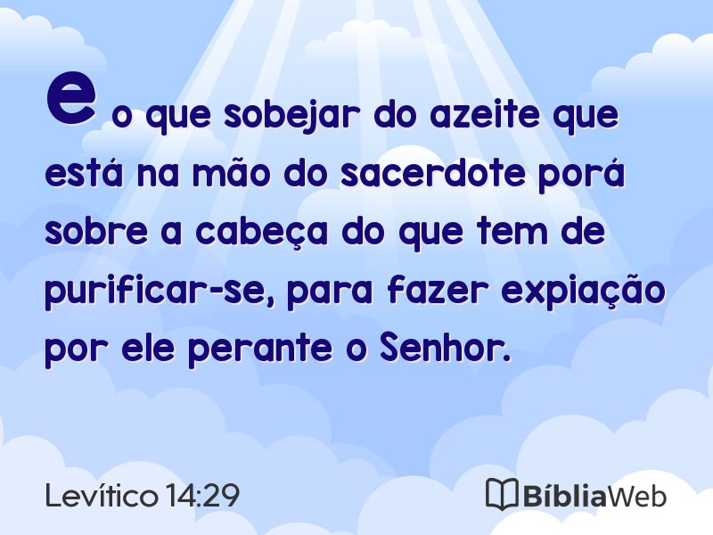 Levítico 14:29 em imagem para compartilhar