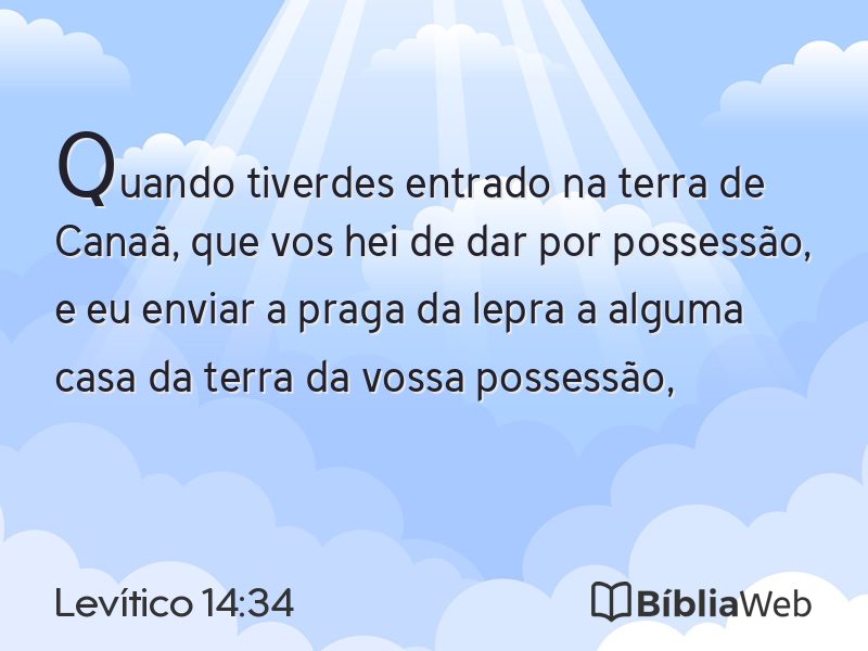 Levítico 14:34 em imagem para compartilhar