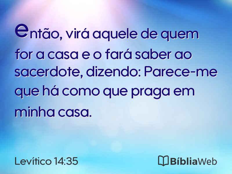 Levítico 14:35 em imagem para compartilhar