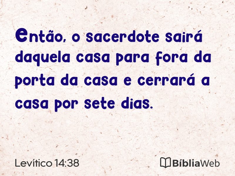 Levítico 14:38 em imagem para compartilhar