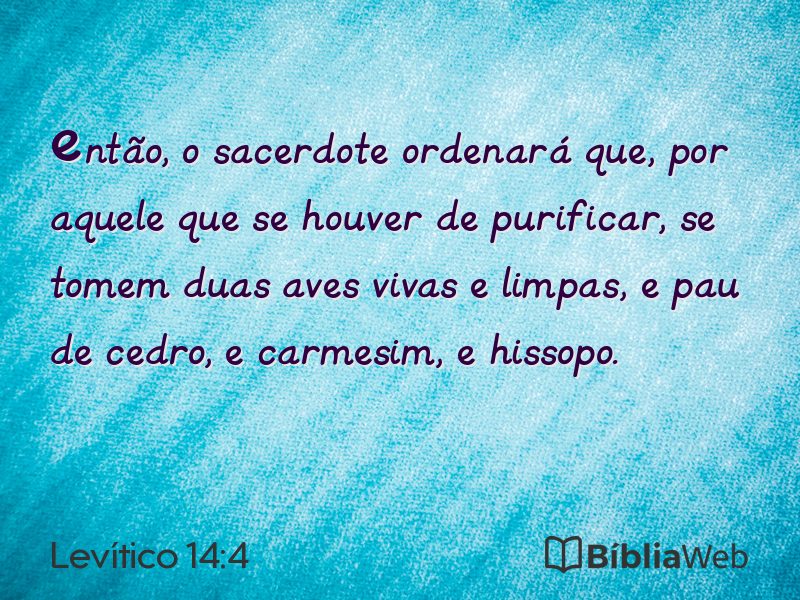 Levítico 14:4 em imagem para compartilhar
