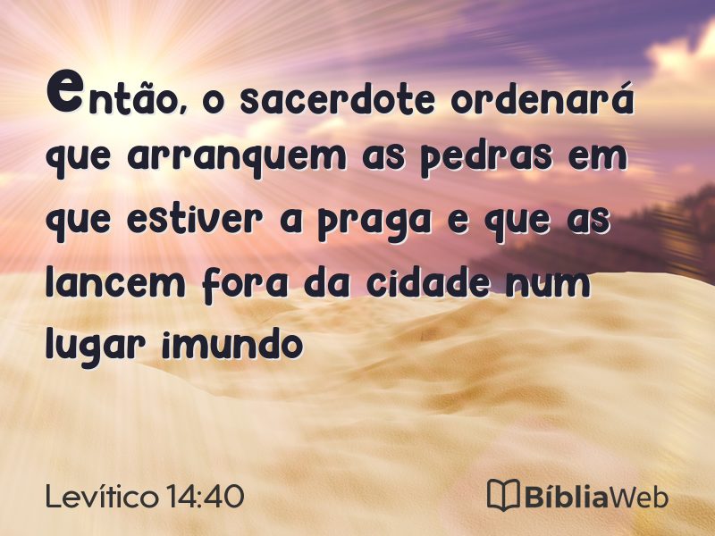 Levítico 14:40 em imagem para compartilhar
