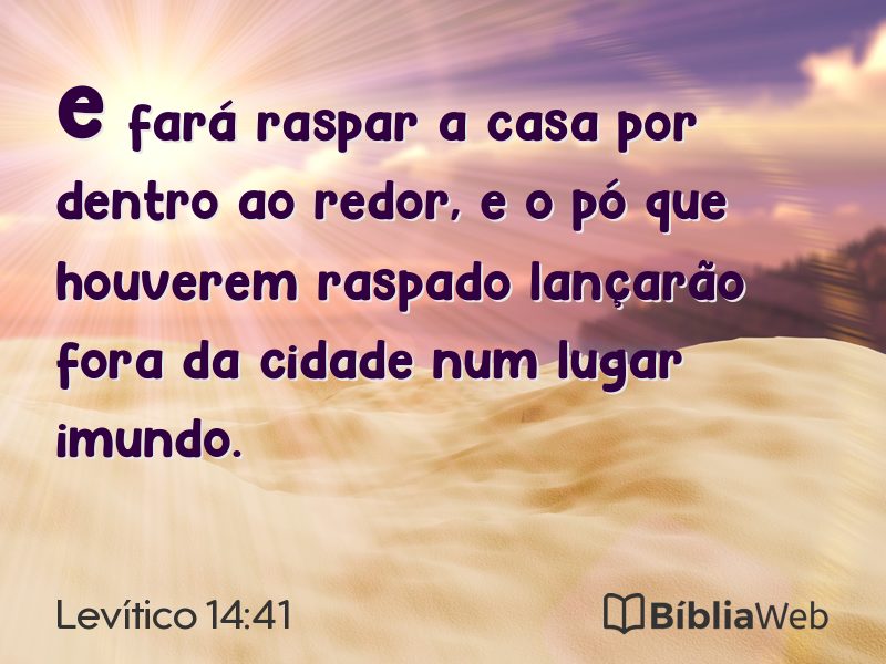 Levítico 14:41 em imagem para compartilhar