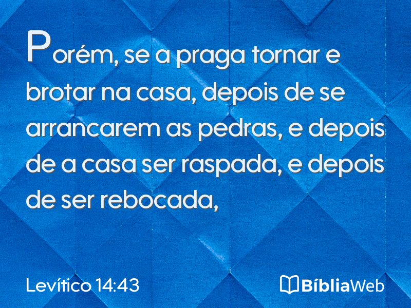 Levítico 14:43 em imagem para compartilhar
