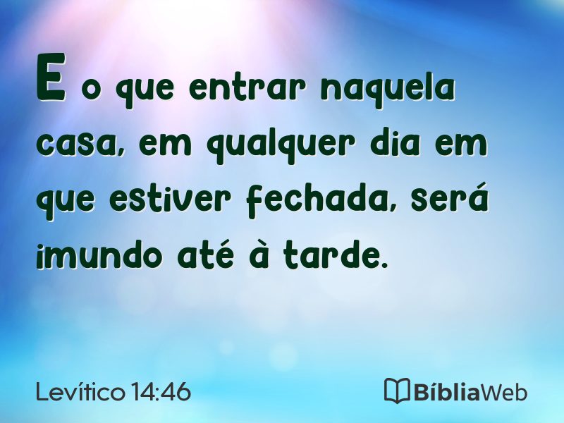 Levítico 14:46 em imagem para compartilhar