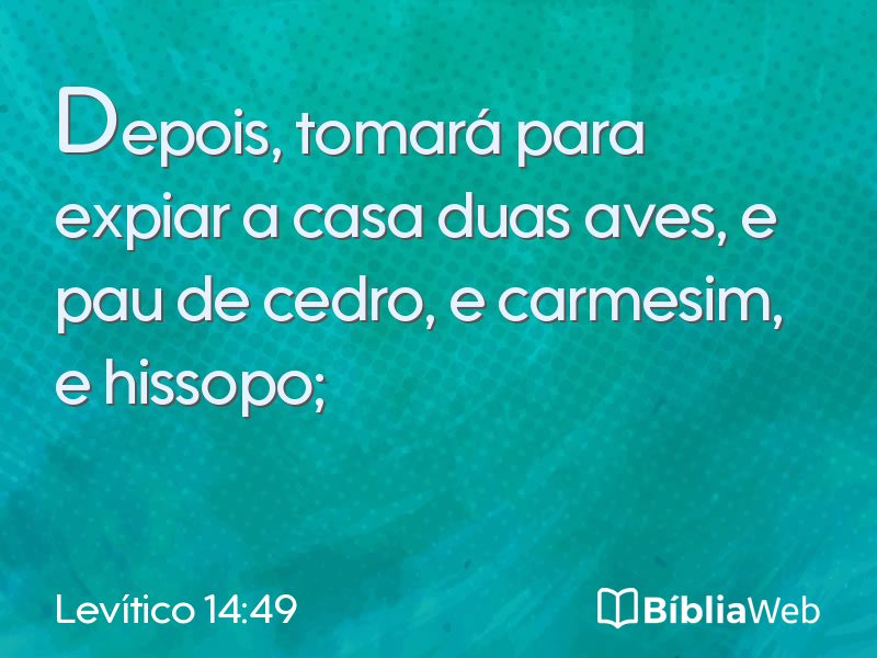 Levítico 14:49 em imagem para compartilhar