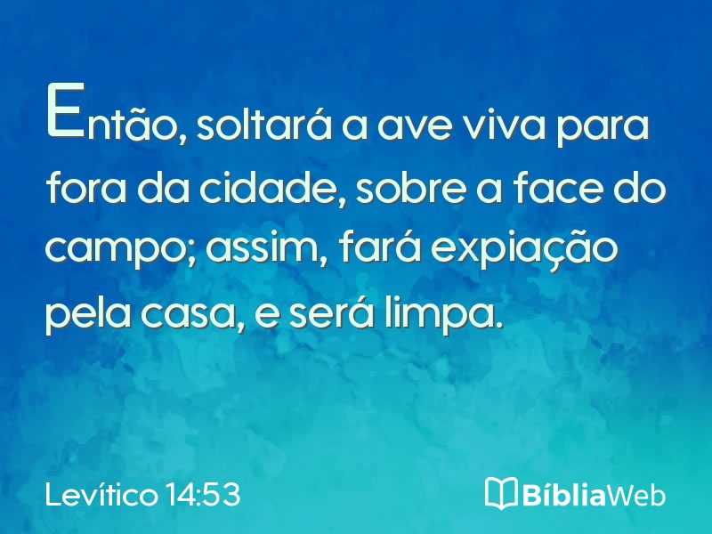 Levítico 14:53 em imagem para compartilhar