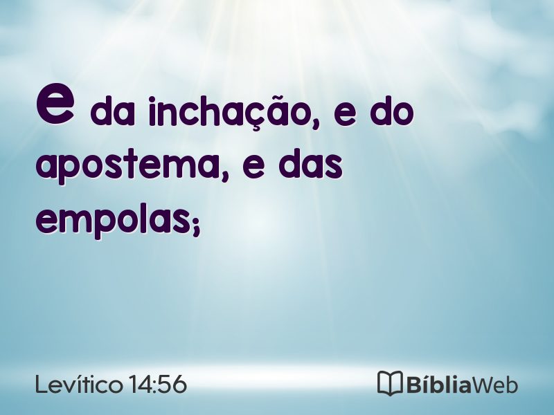 Levítico 14:56 em imagem para compartilhar