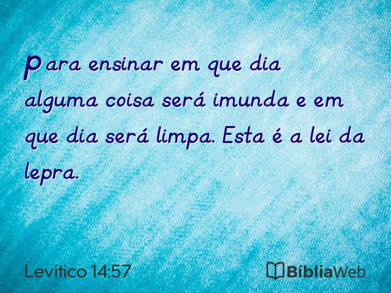 Levítico 14:57 em imagem para compartilhar