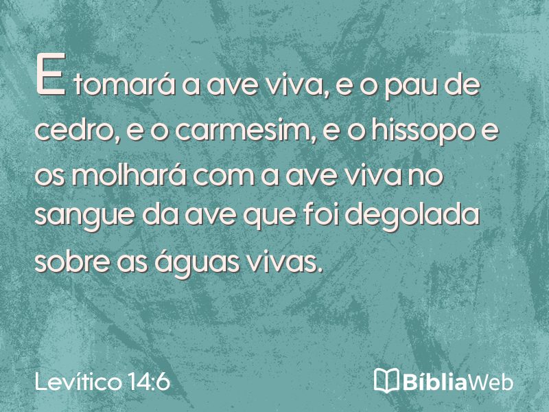 Levítico 14:6 em imagem para compartilhar