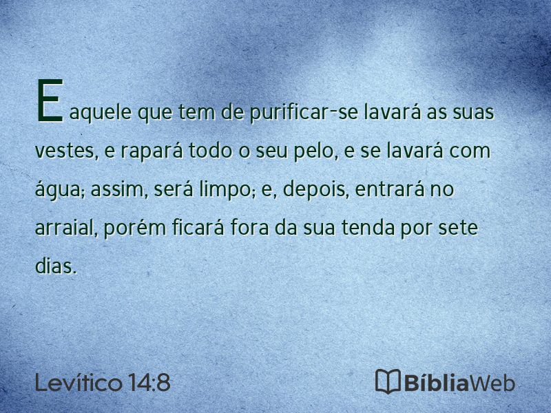 Levítico 14:8 em imagem para compartilhar