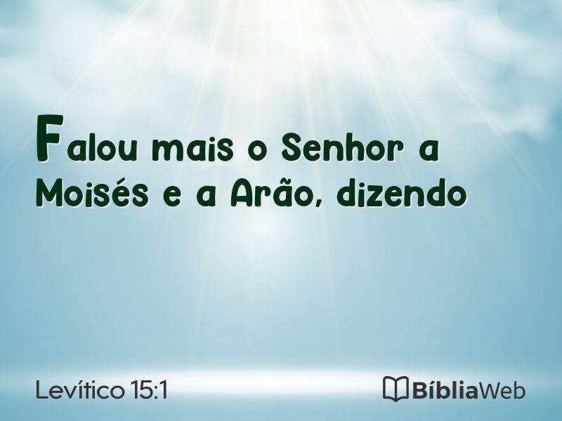 Levítico 15:1 em imagem para compartilhar