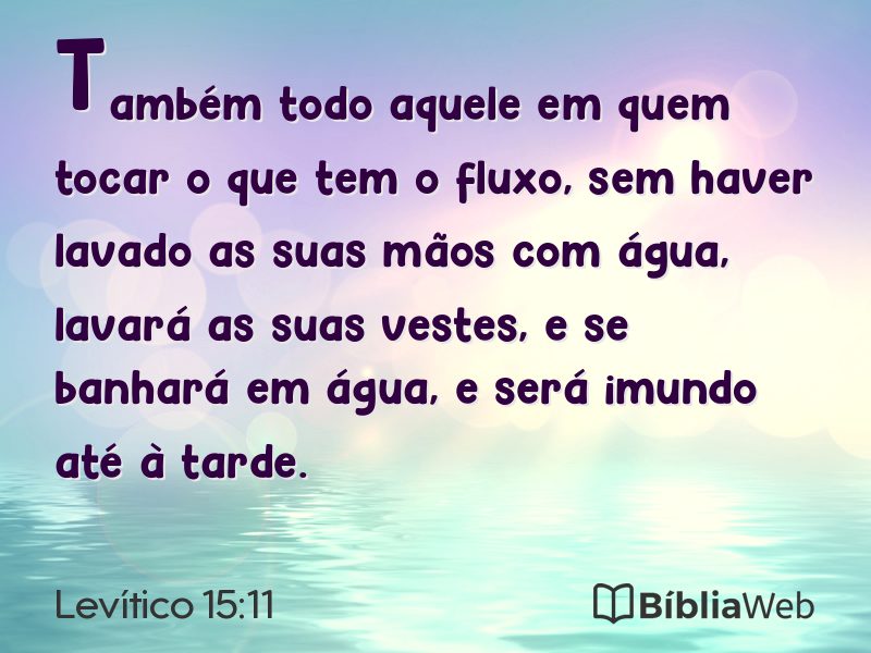Levítico 15:11 em imagem para compartilhar