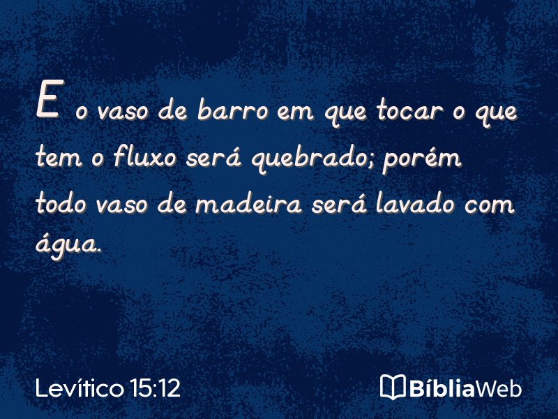 Levítico 15:12 em imagem para compartilhar