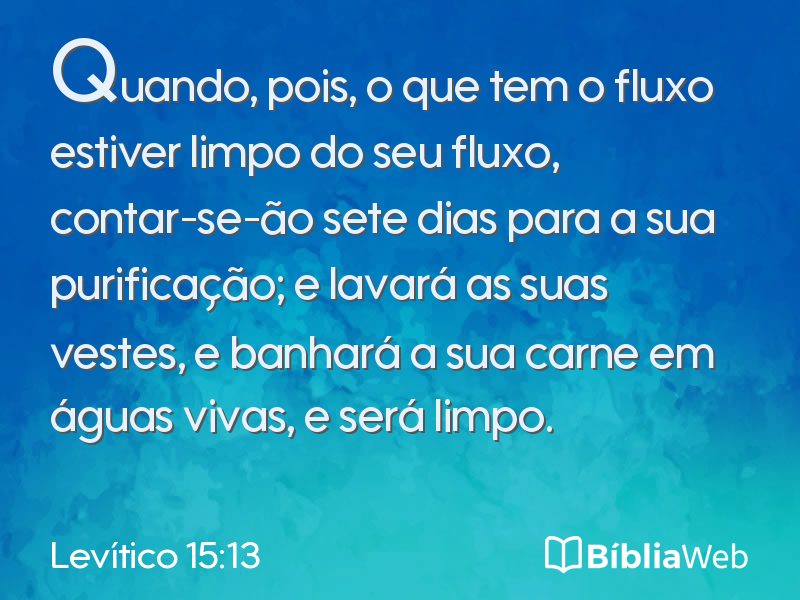 Levítico 15:13 em imagem para compartilhar