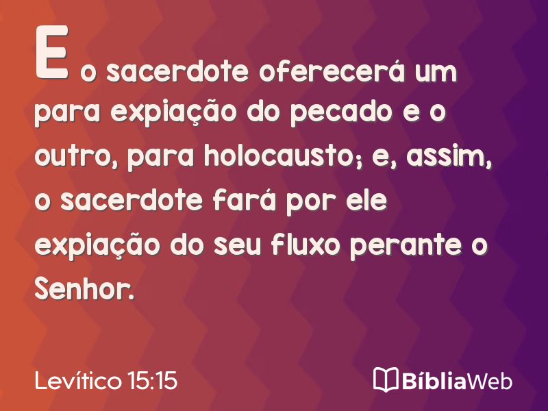 Levítico 15:15 em imagem para compartilhar
