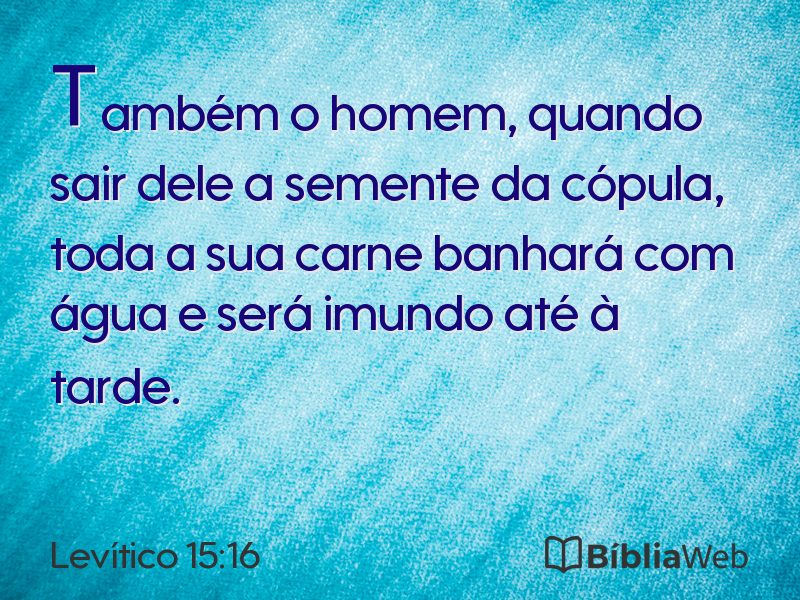 Levítico 15:16 em imagem para compartilhar