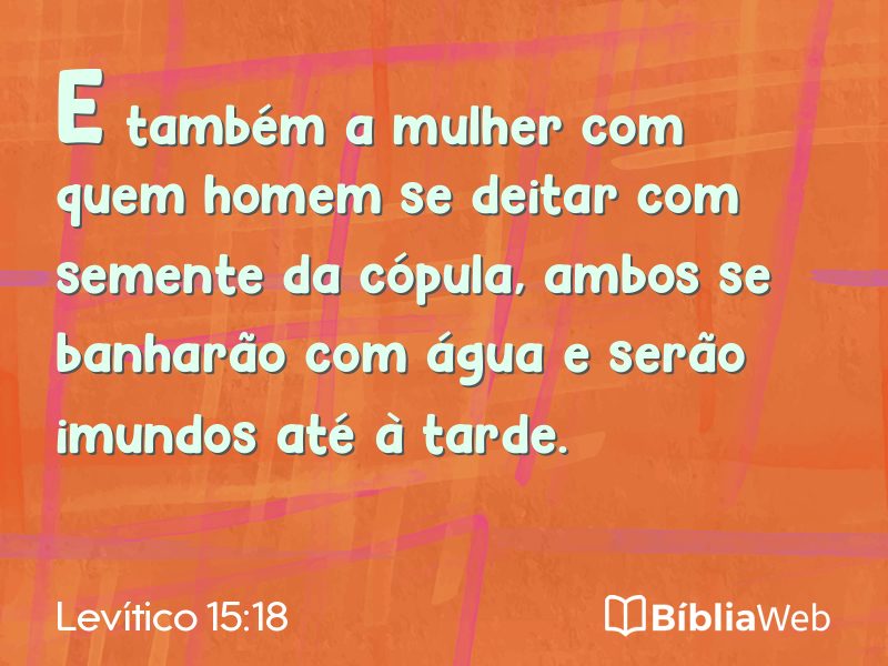 Levítico 15:18 em imagem para compartilhar