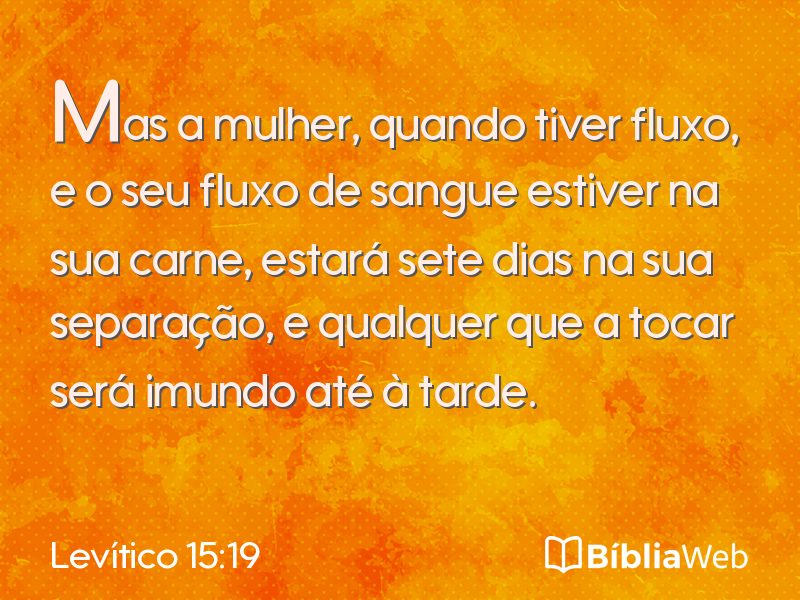 Levítico 15:19 em imagem para compartilhar