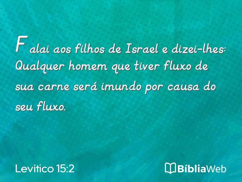 Levítico 15:2 em imagem para compartilhar
