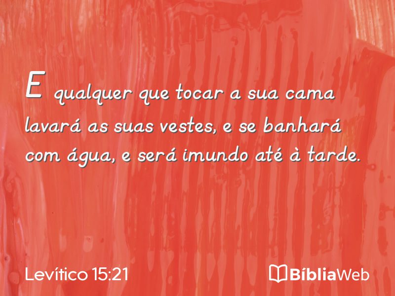 Levítico 15:21 em imagem para compartilhar