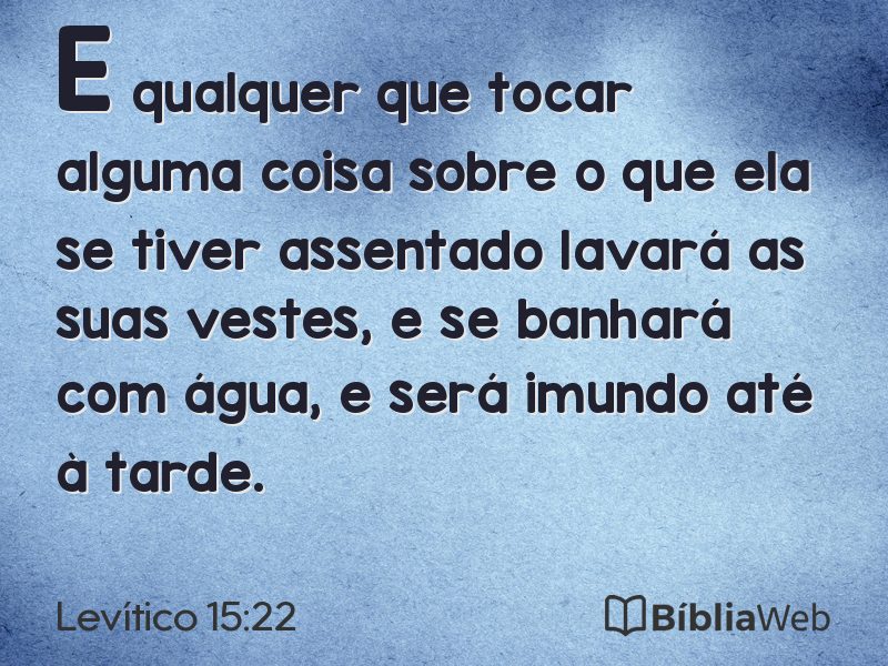 Levítico 15:22 em imagem para compartilhar