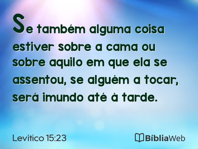 Levítico 15:23 em imagem para compartilhar