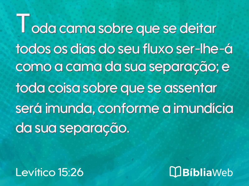Levítico 15:26 em imagem para compartilhar
