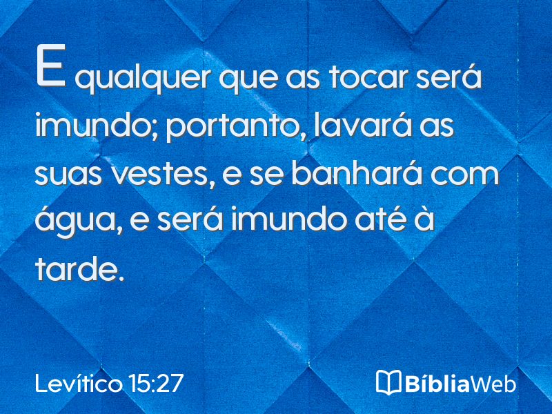 Levítico 15:27 em imagem para compartilhar