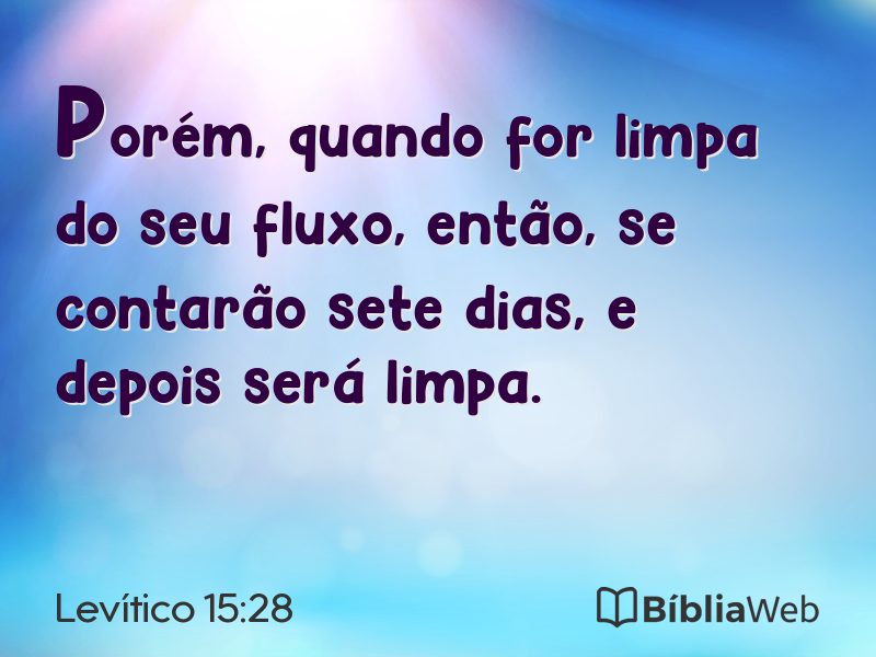 Levítico 15:28 em imagem para compartilhar