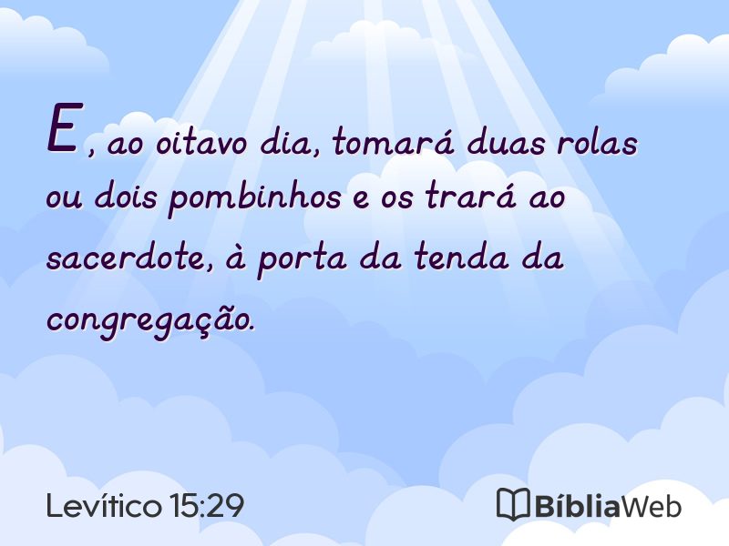 Levítico 15:29 em imagem para compartilhar