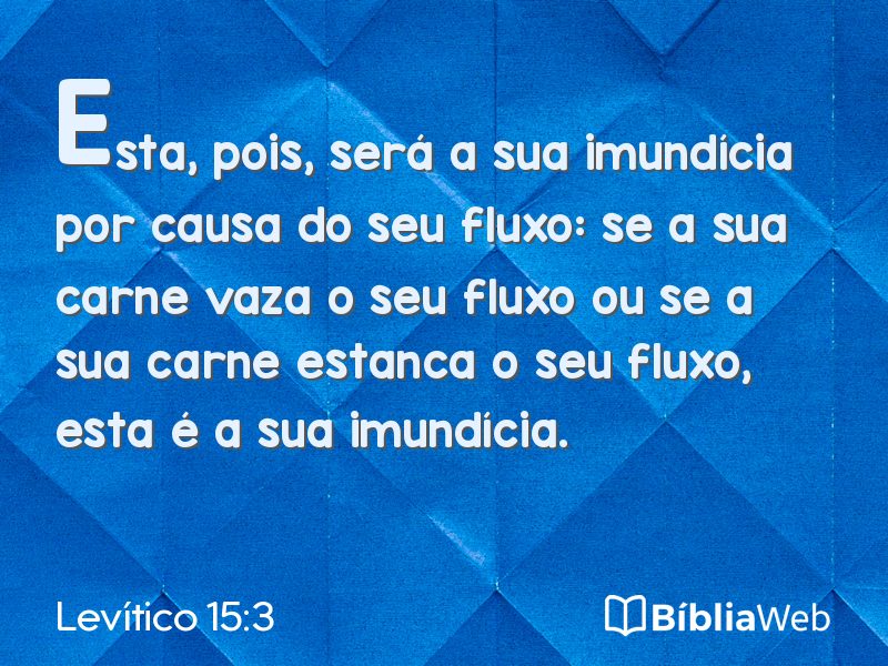 Levítico 15:3 em imagem para compartilhar
