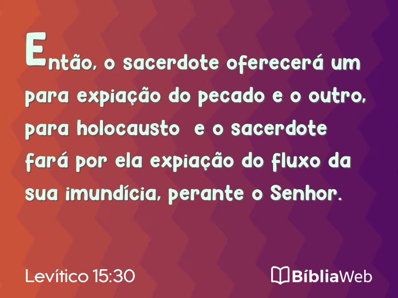 Levítico 15:30 em imagem para compartilhar