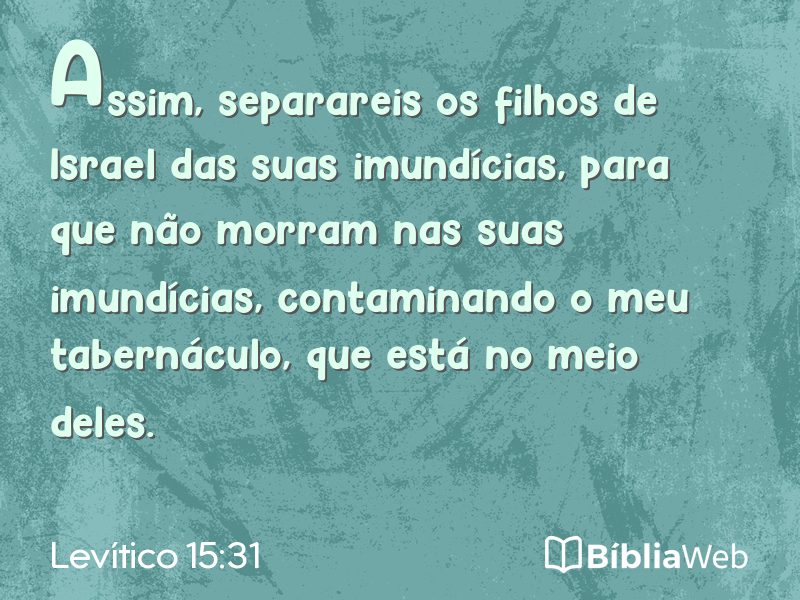 Levítico 15:31 em imagem para compartilhar