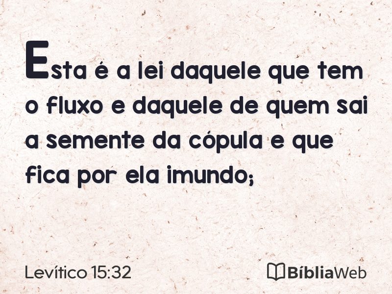 Levítico 15:32 em imagem para compartilhar