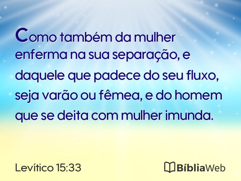 Levítico 15:33 em imagem para compartilhar