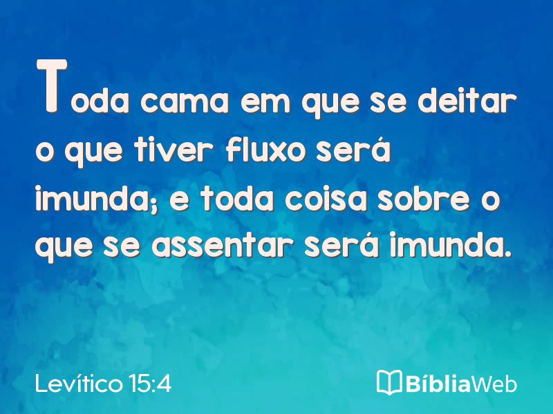 Levítico 15:4 em imagem para compartilhar