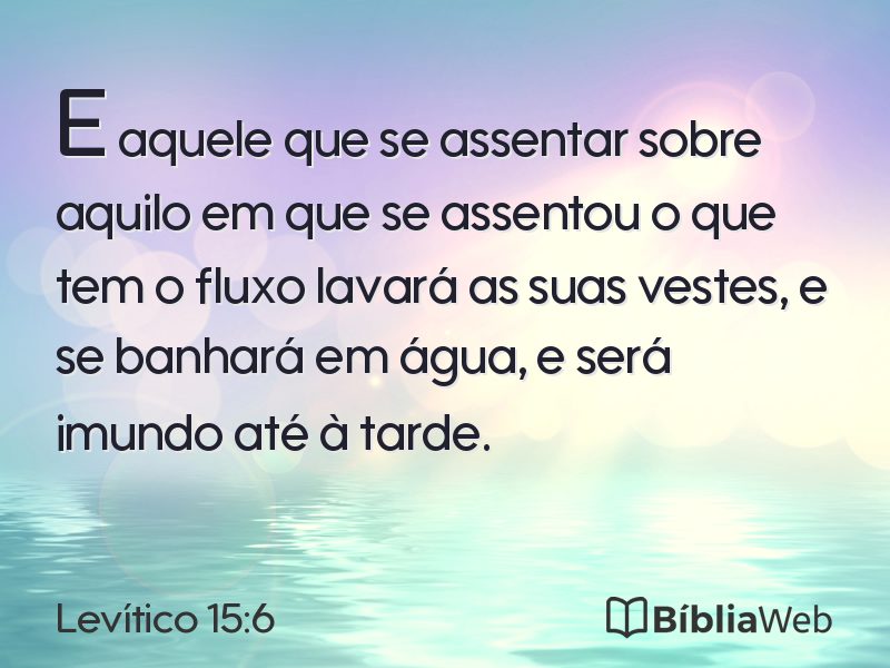 Levítico 15:6 em imagem para compartilhar