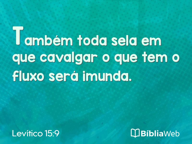 Levítico 15:9 em imagem para compartilhar