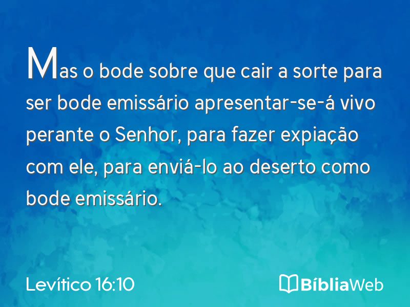 Levítico 16:10 em imagem para compartilhar