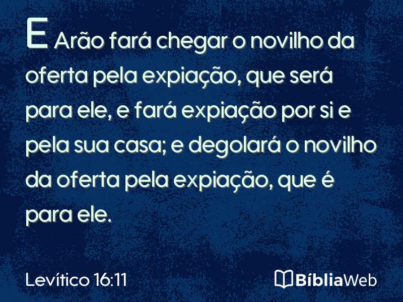 Levítico 16:11 em imagem para compartilhar