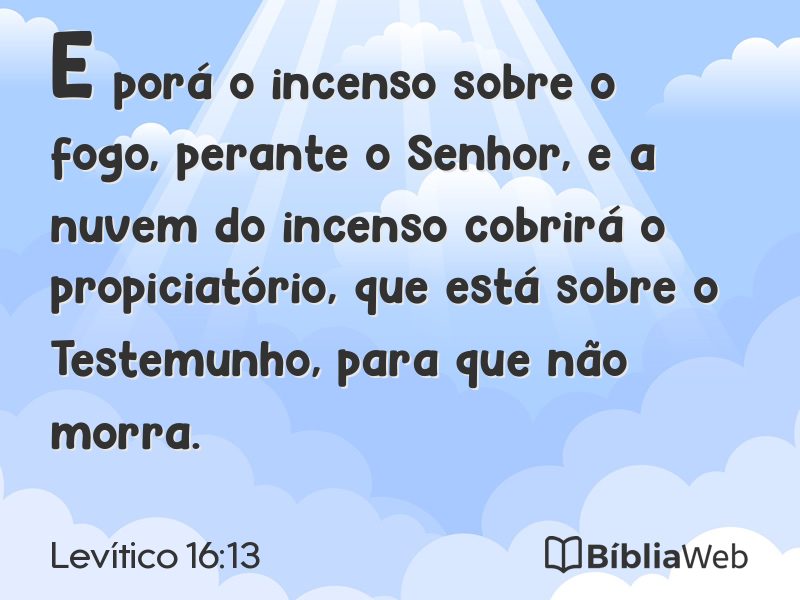 Levítico 16:13 em imagem para compartilhar