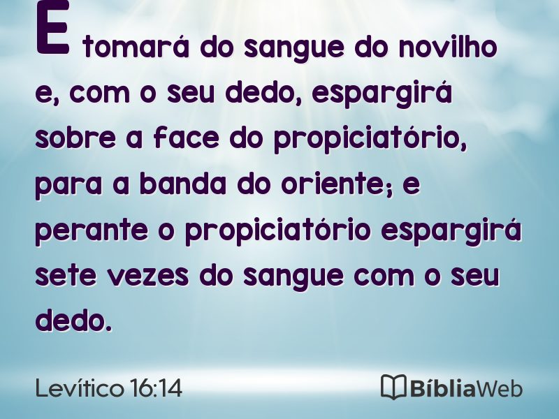 Levítico 16:14 em imagem para compartilhar