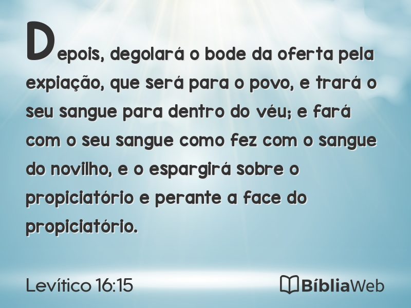 Levítico 16:15 em imagem para compartilhar