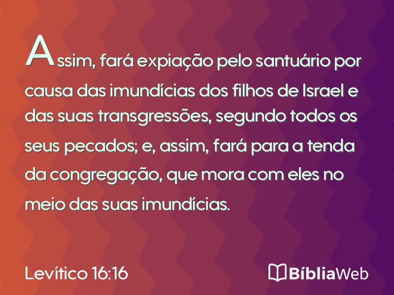 Levítico 16:16 em imagem para compartilhar