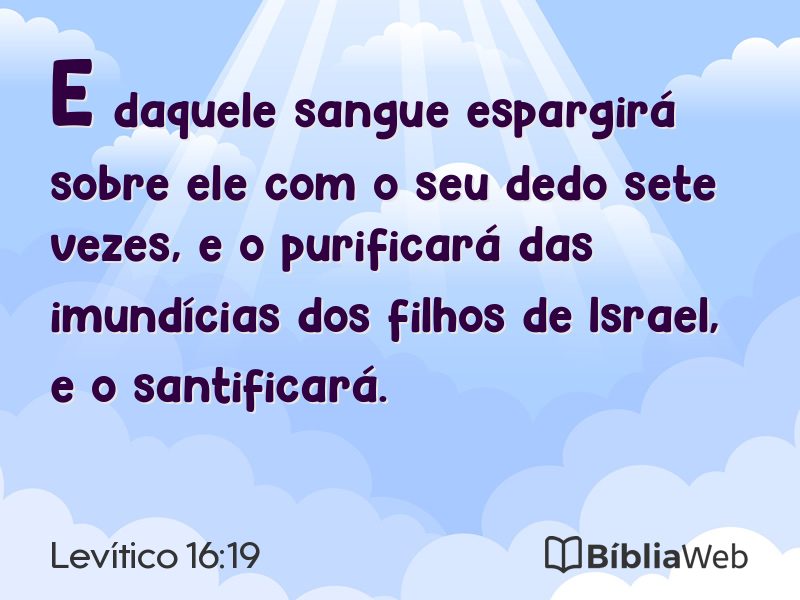 Levítico 16:19 em imagem para compartilhar