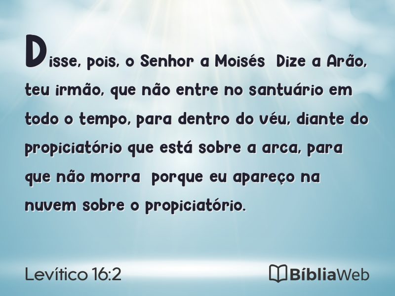 Levítico 16:2 em imagem para compartilhar