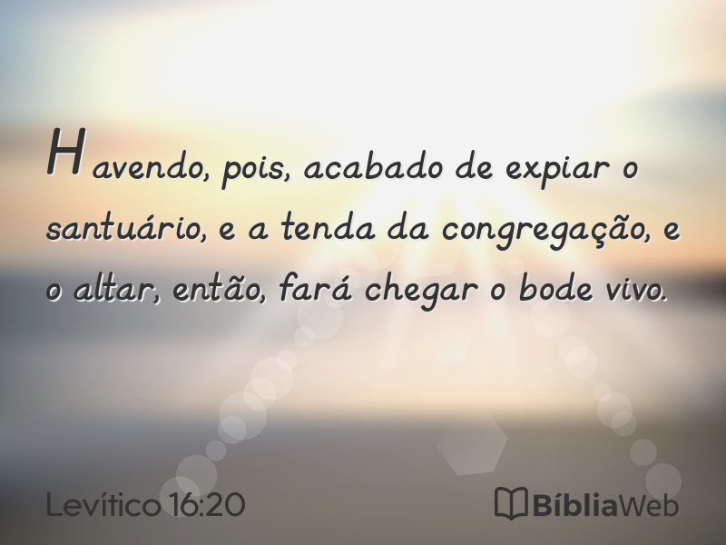 Levítico 16:20 em imagem para compartilhar